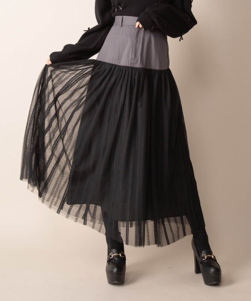 Mysa&Liina（ミーサリーナ）の「ウエストヨークフレアスカート（スカート・レディース・チャコールグレー/ベージュ/ブラウン・M）」の8枚目の写真