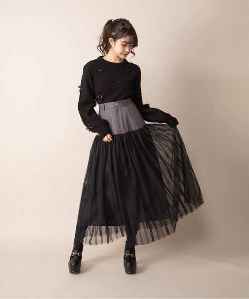 Mysa&Liina（ミーサリーナ）の「ウエストヨークフレアスカート（スカート・レディース・チャコールグレー/ベージュ/ブラウン・M）」の10枚目の写真