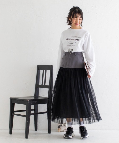 Mysa&Liina（ミーサリーナ）の「ウエストヨークフレアスカート（スカート・レディース・チャコールグレー/ベージュ/ブラウン・M）」の19枚目の写真