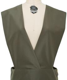 Drawerドゥロワー 14G タフタノースリーブワンピース 中古・古着通販】Drawer (ドゥロワー) ウール リバー Vネック