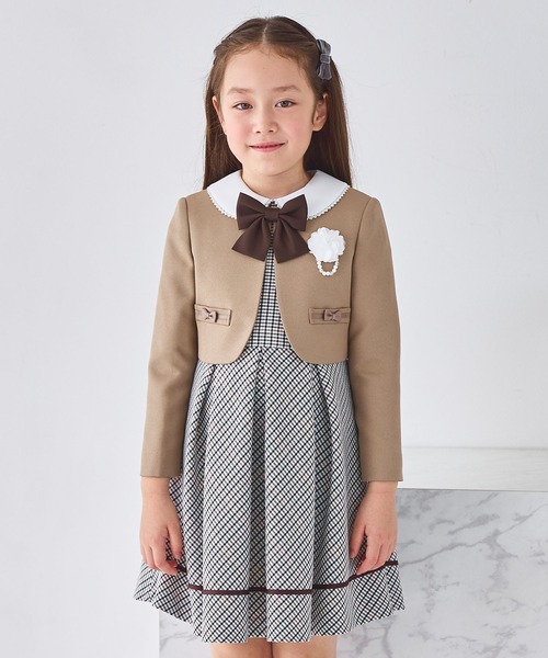 CHOPIN ショパン 格子柄アンサンブル 130㎝ CHOPIN（ショパン）の「格子柄アンサンブル（スーツセット）」 - WEAR