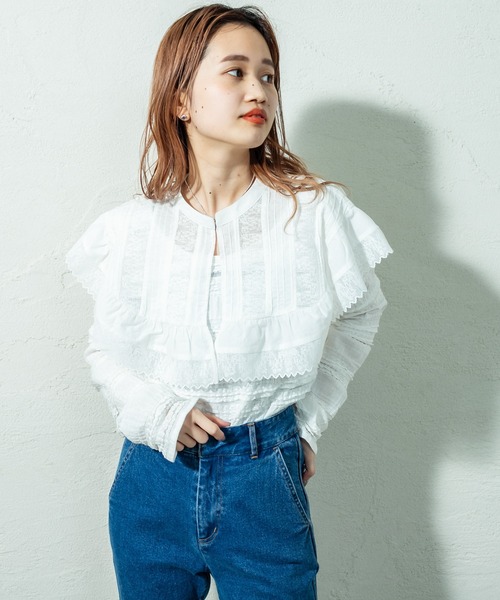 mystic（ミスティック）の「ヴィンテージレース付け襟（付け襟・レディース・オフホワイト/ブラック・FREE）」の15枚目の写真