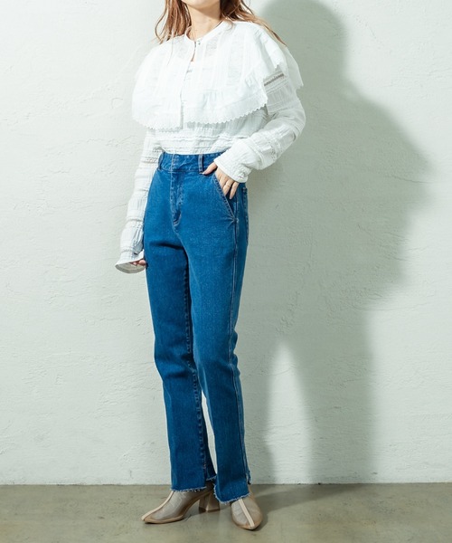 mystic（ミスティック）の「ヴィンテージレース付け襟（付け襟・レディース・オフホワイト/ブラック・FREE）」の10枚目の写真