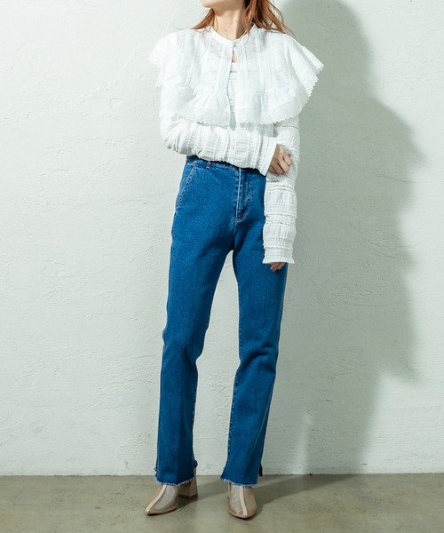 mystic（ミスティック）の「ヴィンテージレース付け襟（付け襟・レディース・オフホワイト/ブラック・FREE）」の5枚目の写真