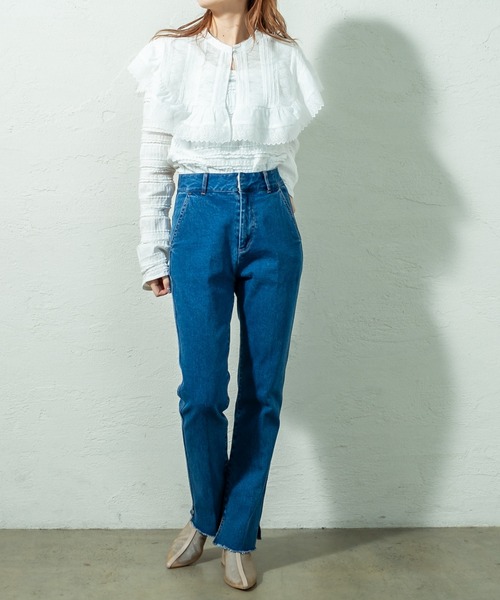 mystic（ミスティック）の「ヴィンテージレース付け襟（付け襟・レディース・オフホワイト/ブラック・FREE）」の13枚目の写真