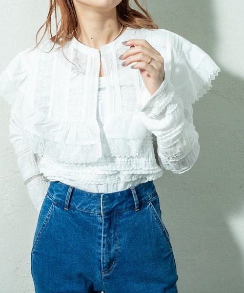 mystic（ミスティック）の「ヴィンテージレース付け襟（付け襟・レディース・オフホワイト/ブラック・FREE）」の16枚目の写真