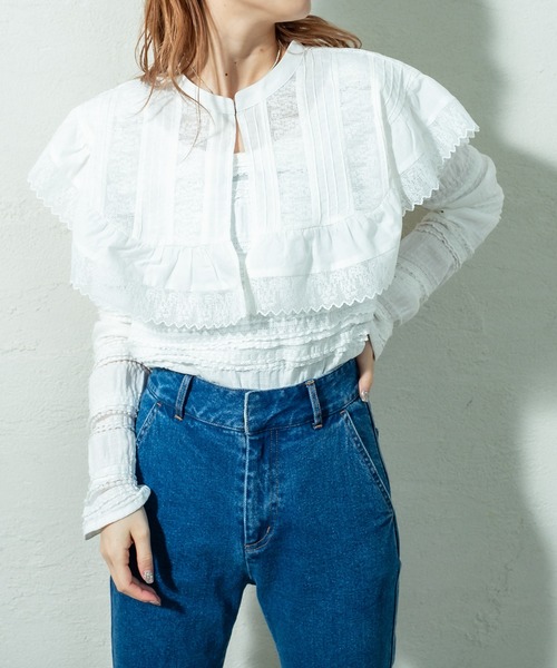 mystic（ミスティック）の「ヴィンテージレース付け襟（付け襟・レディース・オフホワイト/ブラック・FREE）」の11枚目の写真