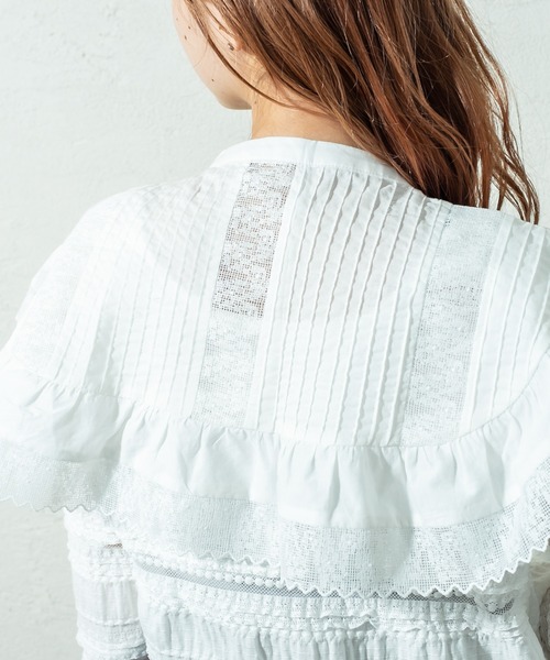 mystic（ミスティック）の「ヴィンテージレース付け襟（付け襟・レディース・オフホワイト/ブラック・FREE）」の9枚目の写真