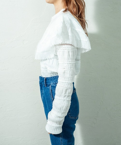 mystic（ミスティック）の「ヴィンテージレース付け襟（付け襟・レディース・オフホワイト/ブラック・FREE）」の21枚目の写真