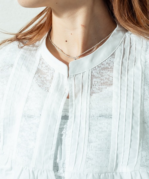 mystic（ミスティック）の「ヴィンテージレース付け襟（付け襟・レディース・オフホワイト/ブラック・FREE）」の4枚目の写真