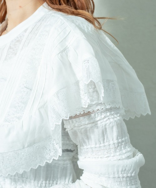 mystic（ミスティック）の「ヴィンテージレース付け襟（付け襟・レディース・オフホワイト/ブラック・FREE）」の19枚目の写真