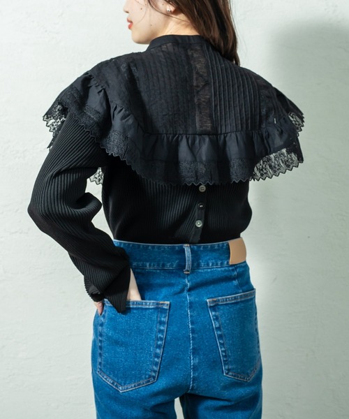 mystic（ミスティック）の「ヴィンテージレース付け襟（付け襟・レディース・オフホワイト/ブラック・FREE）」の22枚目の写真