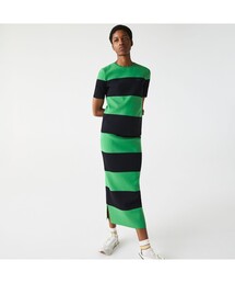 LACOSTE L!VEビッグピッチボーダーニットTシャツ