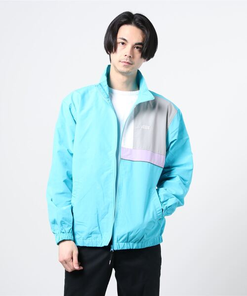 VANS(バンズ)の「VANS ヴァンズ M VANS COLORBLOCKSTAND ZIP JKT 121R1090300 TURQUOISE(その他アウター・メンズ・ブルー・MEDIUM/LARGE/SMALL/X-LARGE)」の1枚目の写真