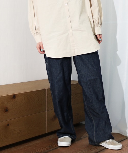 Lee（リー）の「Lee/リー　リラックスペインターパンツ（デニムパンツ・レディース・アイボリー/ブラック/ライトグリーン/インディゴブルー・MEDIUM/SMALL）」の4枚目の写真