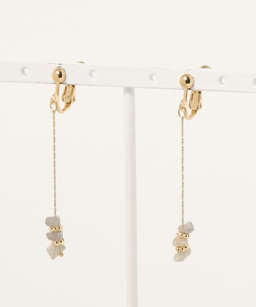 dictionary(ディクショナリー)の「【 DICTIONARY / ディクショナリー 】ストーン ゴールド イヤリング(イヤリング・レディース・パープル/グレー/ホワイト/ブラック・FREE)」の5枚目の写真