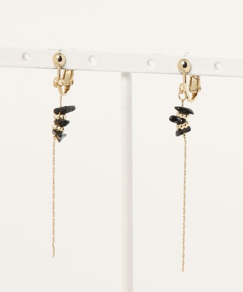 dictionary(ディクショナリー)の「【 DICTIONARY / ディクショナリー 】ストーン ゴールド イヤリング(イヤリング・レディース・パープル/グレー/ホワイト/ブラック・FREE)」の6枚目の写真