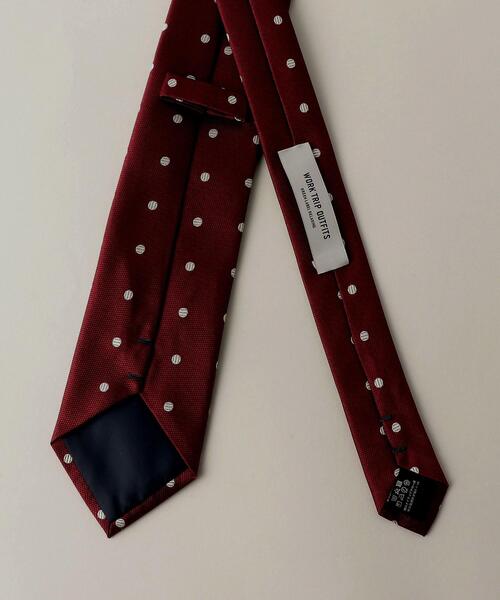 green label relaxing（グリーンレーベルリラクシング）の「＜ 機能 / 洗濯機洗い可 ＞ WTO PE ウォッシャブル② ドット ネクタイ（ネクタイ・メンズ・ライトブルー/ネイビー/ワインレッド・FREE）」の6枚目の写真