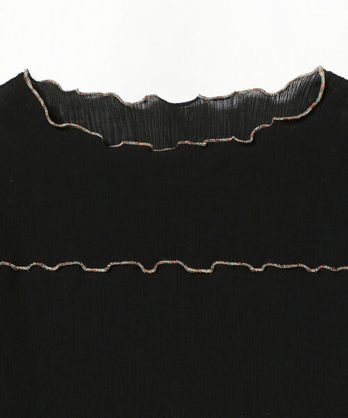 Ray BEAMS（レイビームス）の「Ray BEAMS / ヨウリュウ 配色 メロー Tシャツ（Tシャツ/カットソー・レディース・ライトブルー/ブラック/オフホワイト・ONE SIZE）」の14枚目の写真