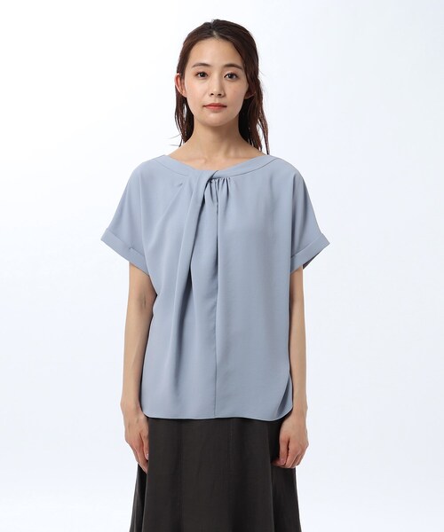 UNTITLED ネイビー 前後2WAYブラウス