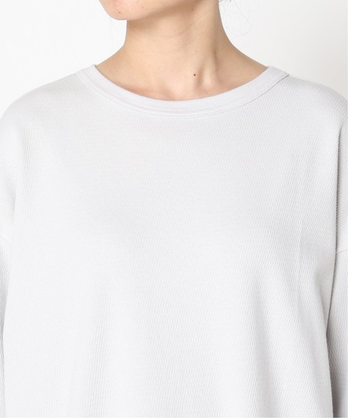 SLOBE IENA(スローブイエナ)の「コットンサーマルワンピース【手洗い可能】◆(ワンピース・レディース・チャコールグレー/ベージュ/ブラック・FREE)」の22枚目の写真