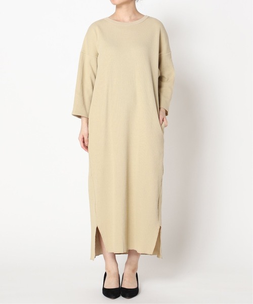 SLOBE IENA(スローブイエナ)の「コットンサーマルワンピース【手洗い可能】◆(ワンピース・レディース・チャコールグレー/ベージュ/ブラック・FREE)」の19枚目の写真