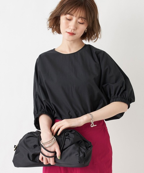 RIVE DROITE(リヴドロワ)の「バルーンフォルムブラウス(シャツ/ブラウス・レディース・ブラック/モカ/サーモンピンク・FREE)」の18枚目の写真