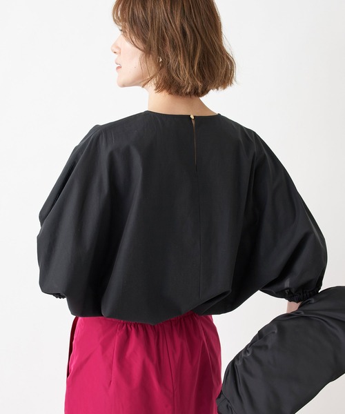 RIVE DROITE(リヴドロワ)の「バルーンフォルムブラウス(シャツ/ブラウス・レディース・ブラック/モカ/サーモンピンク・FREE)」の14枚目の写真
