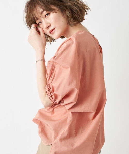 RIVE DROITE(リヴドロワ)の「バルーンフォルムブラウス(シャツ/ブラウス・レディース・ブラック/モカ/サーモンピンク・FREE)」の20枚目の写真