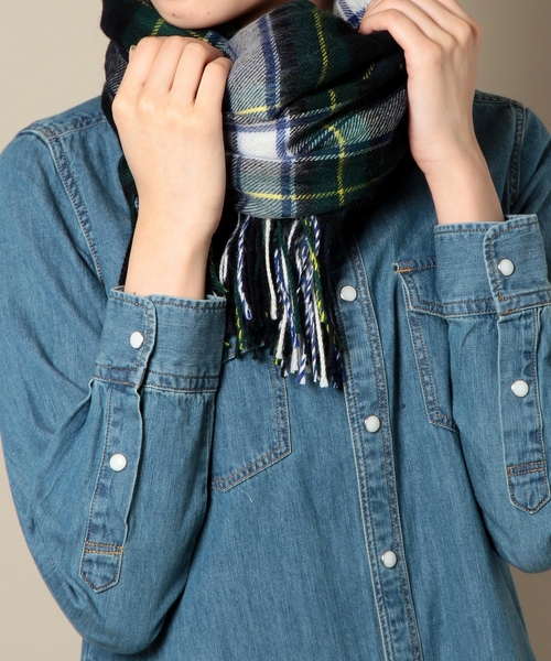 BEAUTY&YOUTH UNITED ARROWS(ビューティーアンドユースユナイテッドアローズ)の「BYBC チェックストール ◆(ストール/ショール・レディース・ホワイト/ワインレッド/ダークグリーン・フリー)」の8枚目の写真