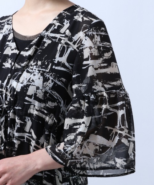 HARE（ハレ）の「シフォンガラワンピース(HARE)（ワンピース・レディース・ブラック/ブルー・FREE）」の12枚目の写真