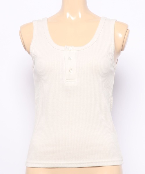 INGNI（イング）の「ヘンリー／タンクトップ（タンクトップ・レディース・ブラック/アイボリー/ライトブラウン/ミント・M）」の2枚目の写真