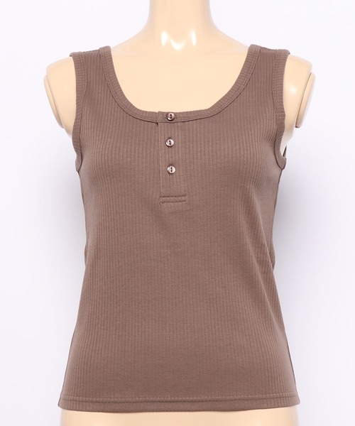 INGNI（イング）の「ヘンリー／タンクトップ（タンクトップ・レディース・ブラック/アイボリー/ライトブラウン/ミント・M）」の3枚目の写真