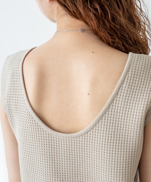 mystic（ミスティック）の「ワッフルタンクトップ（タンクトップ・レディース・イエロー/ブルー/ブラック/ベージュ・FREE）」の20枚目の写真