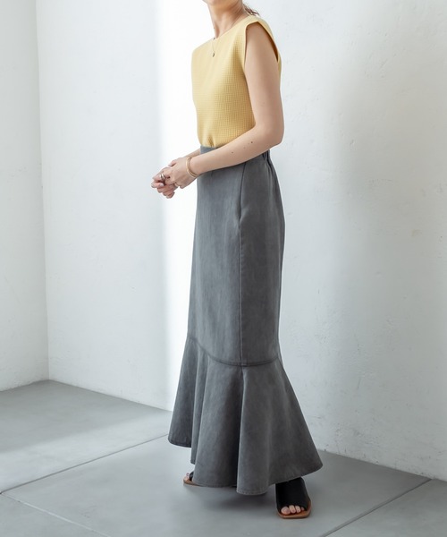 mystic（ミスティック）の「ワッフルタンクトップ（タンクトップ・レディース・イエロー/ブルー/ブラック/ベージュ・FREE）」の7枚目の写真