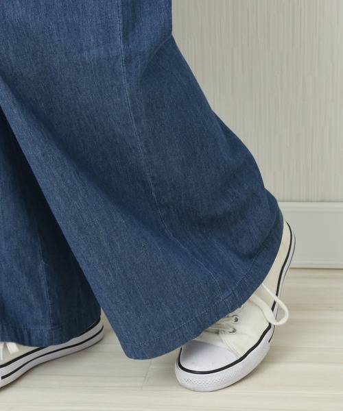 CHARM BERRY TIC（チャームベリーチック）の「4.5OZ 2タックデニムパンツ（デニムパンツ・レディース・ライトブルー/ブルー/ネイビー・M）」の17枚目の写真