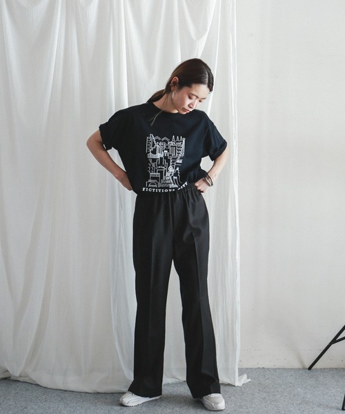 【FIL DE FER フィルデフェール】 beachプリントシャツ★日本製 FIL DE FER（フィルデフェール）の「cityプリント 半袖Tシャツ