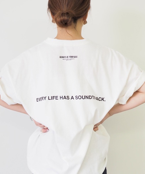 Riberry（リベリー）の「フォト＆バックプリントコットンTシャツ（Tシャツ/カットソー・レディース・オフホワイト/スミクロ・FREE）」の10枚目の写真