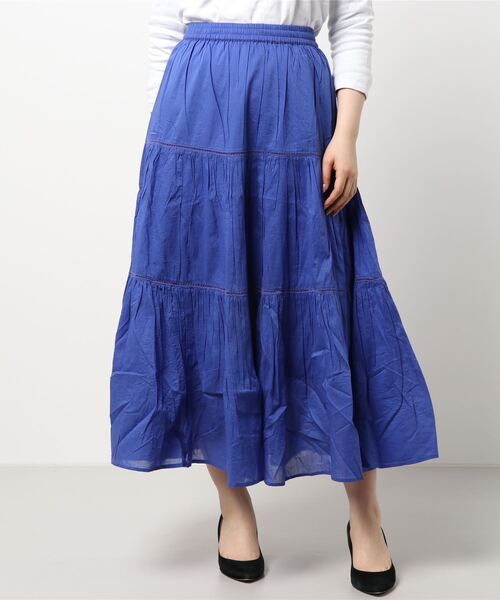 AMERICAN HOLIC（アメリカンホリック）の「ティアードソフトギャザースカート　＊（スカート・レディース・その他14/ブラック/オフホワイト/ブラウン/ブルー・FREE）」の10枚目の写真