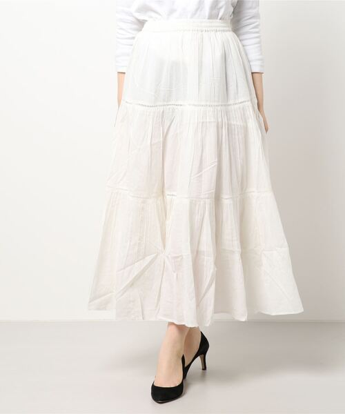 AMERICAN HOLIC（アメリカンホリック）の「ティアードソフトギャザースカート　＊（スカート・レディース・その他14/ブラック/オフホワイト/ブラウン/ブルー・FREE）」の9枚目の写真