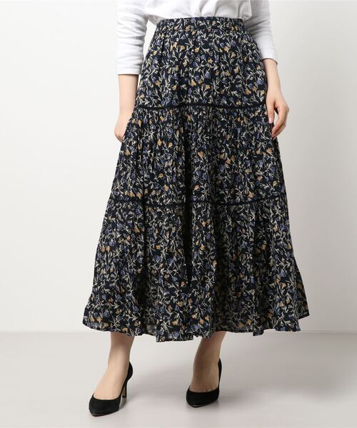 AMERICAN HOLIC（アメリカンホリック）の「ティアードソフトギャザースカート　＊（スカート・レディース・その他14/ブラック/オフホワイト/ブラウン/ブルー・FREE）」の12枚目の写真