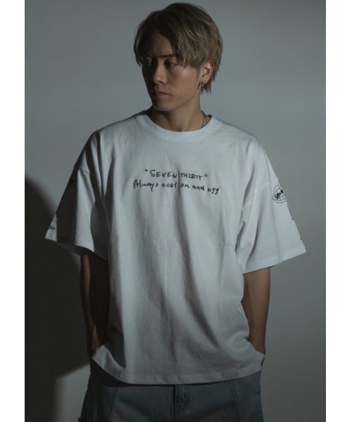 RE730(アールイーセブンサーティー)の「【RE730】なみおくん手書きイラストTシャツ ビッグシルエット(Tシャツ/カットソー・メンズ・ブラック/オフホワイト・MEDIUM/LARGE/X-LARGE)」の16枚目の写真