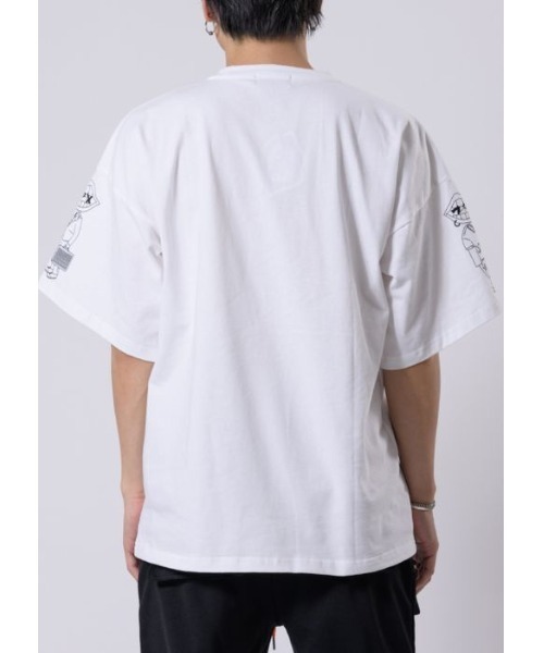 RE730(アールイーセブンサーティー)の「【RE730】なみおくん手書きイラストTシャツ ビッグシルエット(Tシャツ/カットソー・メンズ・ブラック/オフホワイト・MEDIUM/LARGE/X-LARGE)」の15枚目の写真