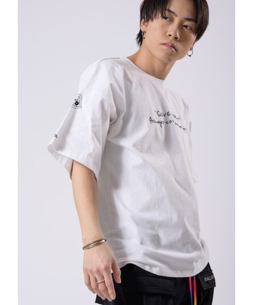 RE730(アールイーセブンサーティー)の「【RE730】なみおくん手書きイラストTシャツ ビッグシルエット(Tシャツ/カットソー・メンズ・ブラック/オフホワイト・MEDIUM/LARGE/X-LARGE)」の8枚目の写真