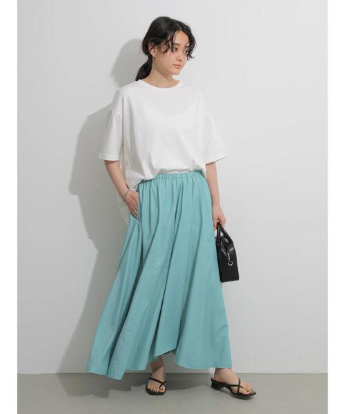 AMERICAN HOLIC（アメリカンホリック）の「切り替えイレヘムフレアスカート　＊（スカート・レディース・ベージュ/ネイビー/グリーン/アイボリー・M/L）」の18枚目の写真