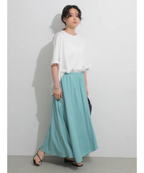 AMERICAN HOLIC（アメリカンホリック）の「切り替えイレヘムフレアスカート　＊（スカート・レディース・ベージュ/ネイビー/グリーン/アイボリー・M/L）」の19枚目の写真