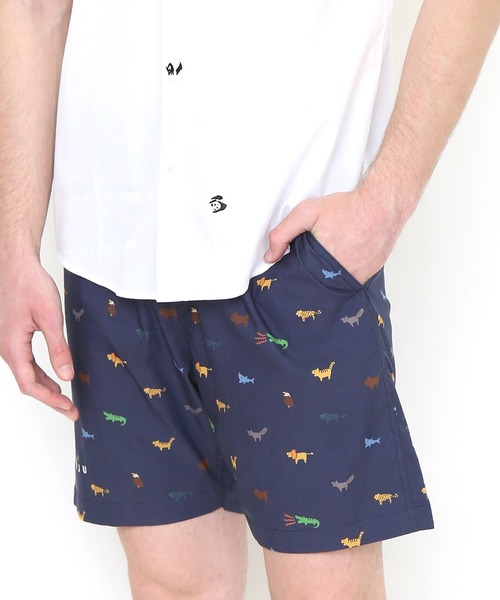 Design Tshirts Store graniph(デザイン ティーシャツ ストア グラニフ)の「デンジャラスアニマルズ|ショートパンツ(その他パンツ・メンズ・ネイビー・LARGE/MEDIUM/SMALL)」の3枚目の写真