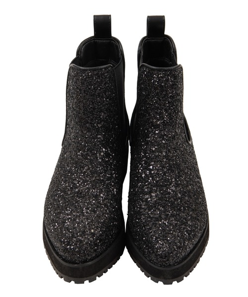 PUNYUS(プニュズ)の「グリッターサイドゴアブーツ(ブーツ・レディース・ブラック・3/1/2/4)」の3枚目の写真
