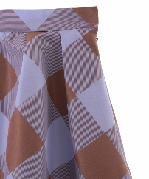 31 Sons de mode（トランテアン　ソン　ドゥ　モード）の「チェック×チュールスカート（スカート・レディース・ブラック×ホワイト/ラベンダー・36/38）」の8枚目の写真