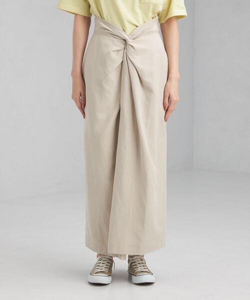 OUTERSUNSET（アウターサンセット）の「＜OUTERSUNSET×green label relaxing(アウターサンセット×グリーンレーベルリラクシング)＞ ウエスト ツイスト [スカート]（スカート・レディース・ダークブラウン/ナチュラル・FREE）」の3枚目の写真